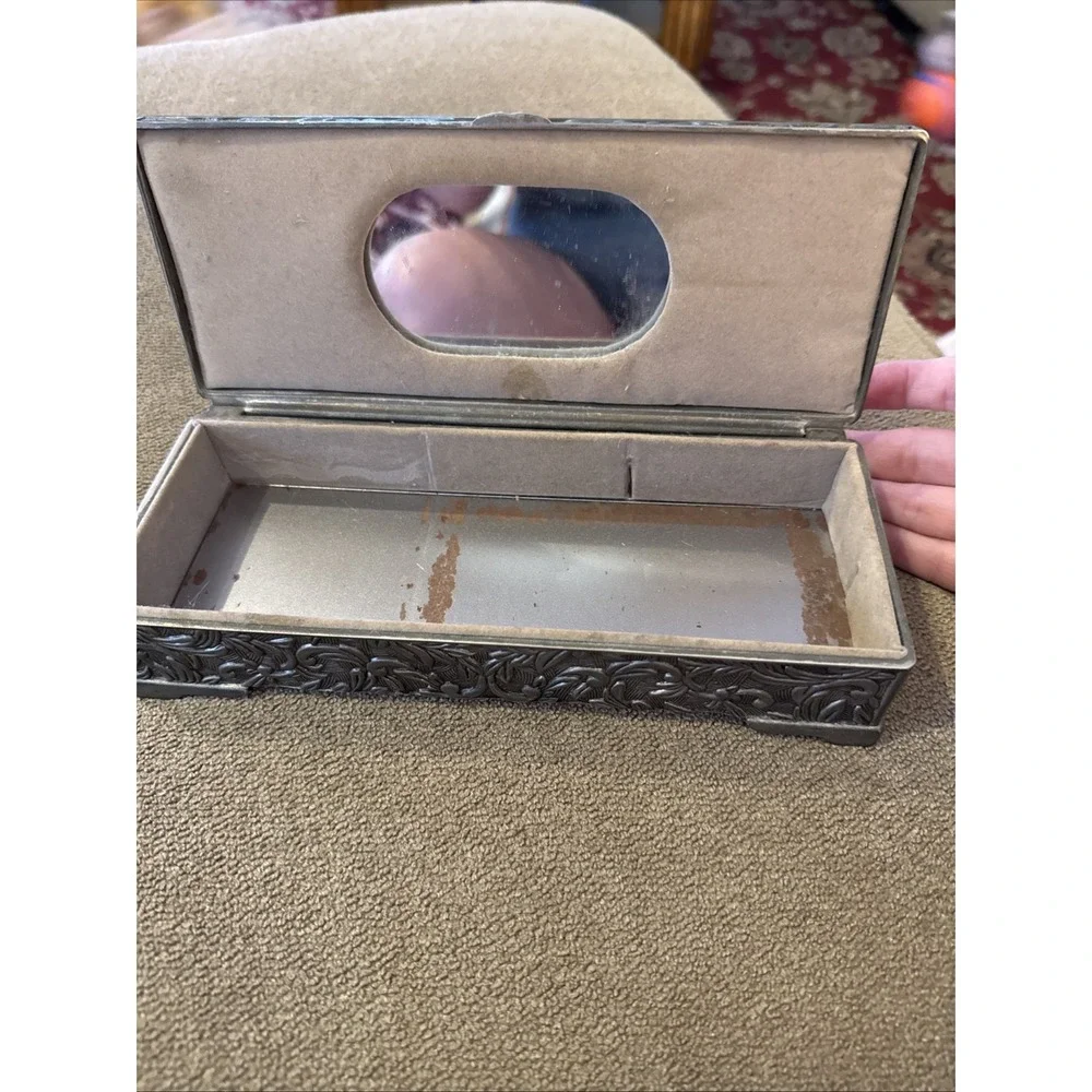 Vintage Godinger Victorian style Silver Plated jewelry box 9